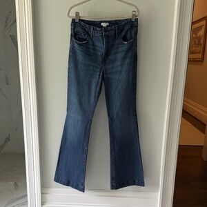 Good American Dark Blue Flare Jeans